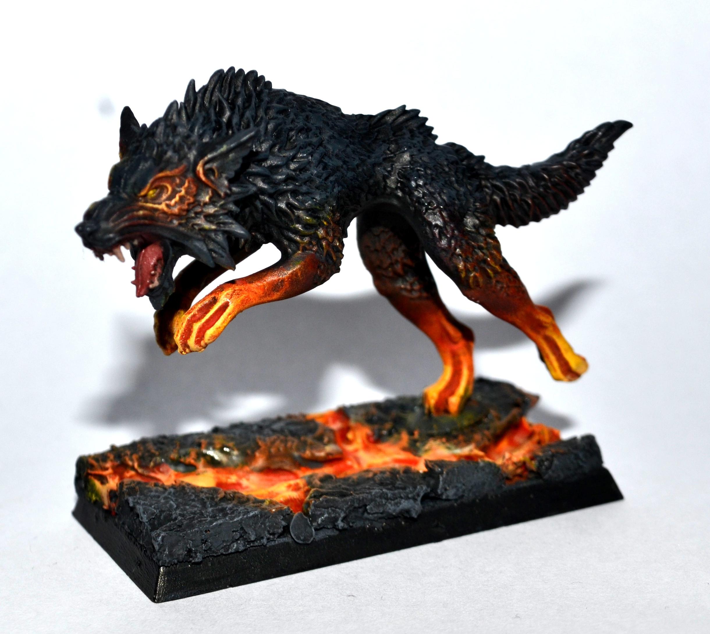 Warhammer Old World – Chaos Flesh Hound En Metal OOP – Démons De Khorne